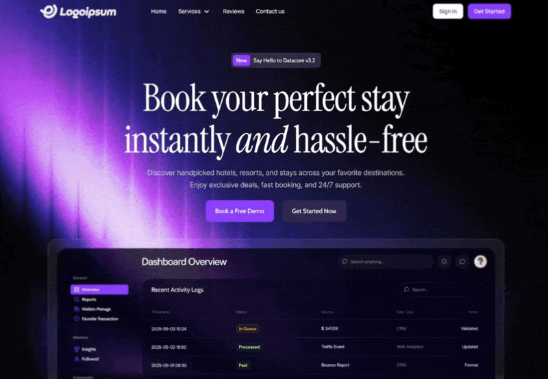 Datacore Booking Hero